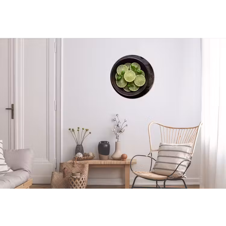 Wandcirkel - Aluminium - Fruit - Groen - Eten — 2