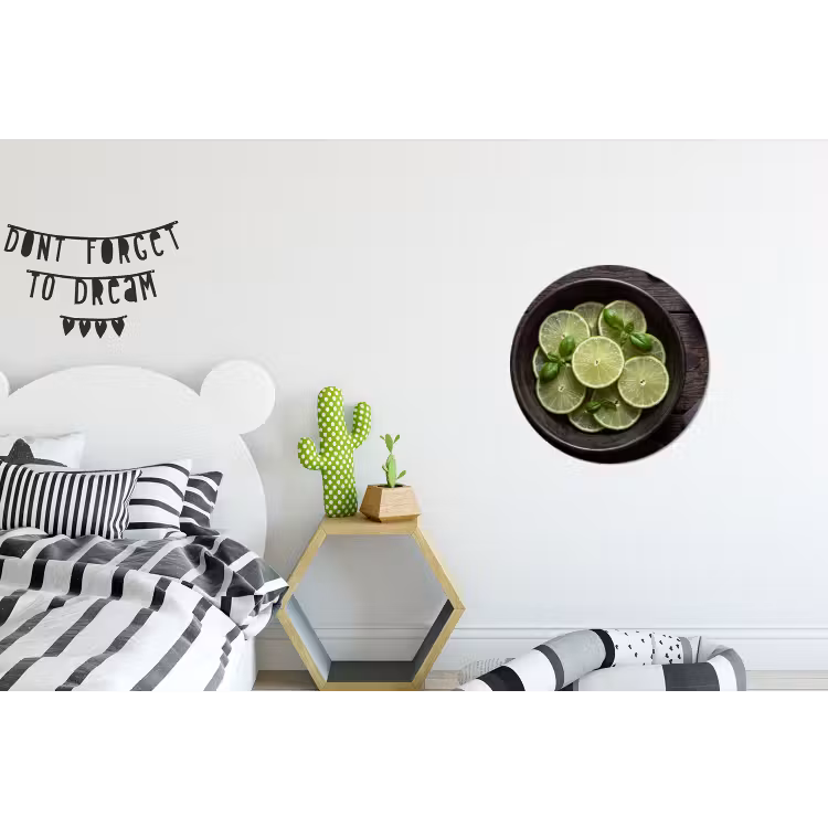 Wandcirkel - Aluminium - Fruit - Groen - Eten — 5