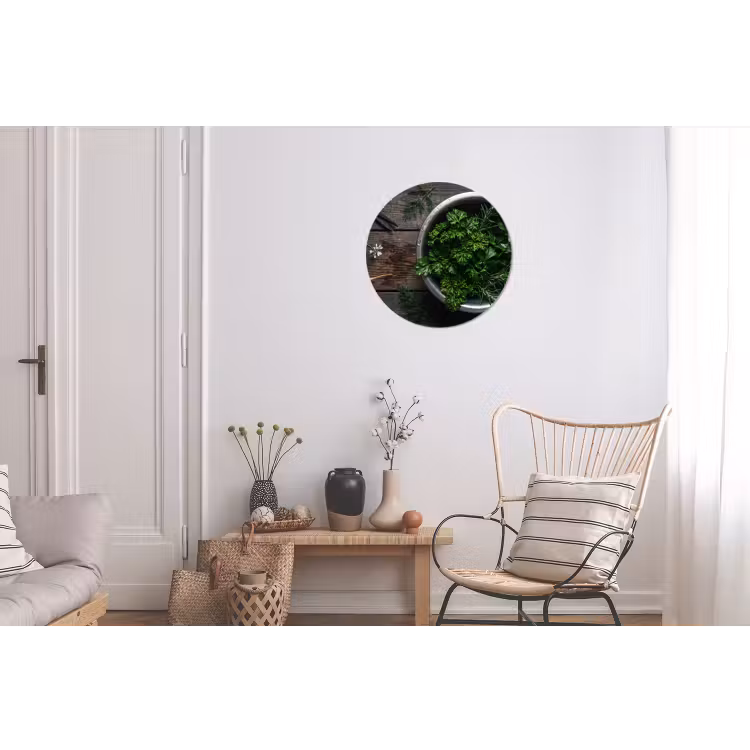 Wandcirkel - Aluminium - Groenten - Hout - Eten — 2