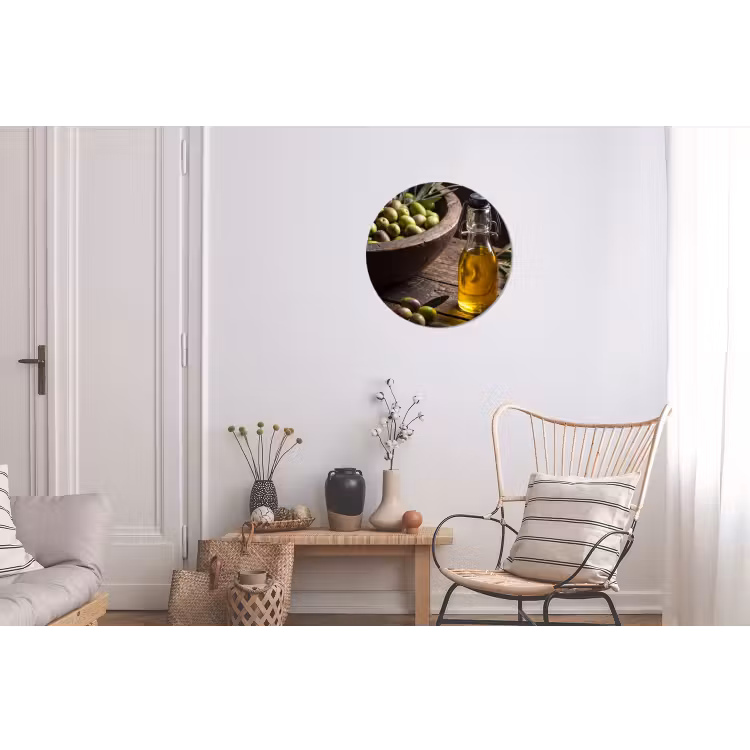 Wandcirkel - Aluminium - Olijven - Eten - Rustiek — 2
