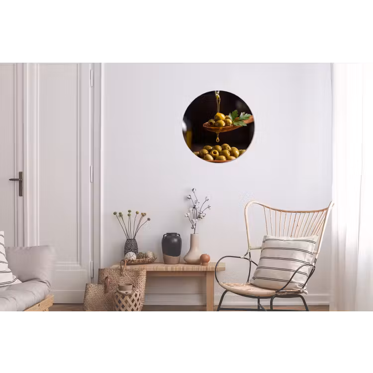 Wandcirkel - Aluminium - Olijven - Olijfolie - Eten — 2