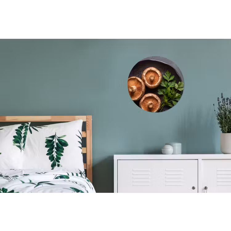 Wandcirkel - Aluminium - Paddestoelen - Kruiden - Eten — 4