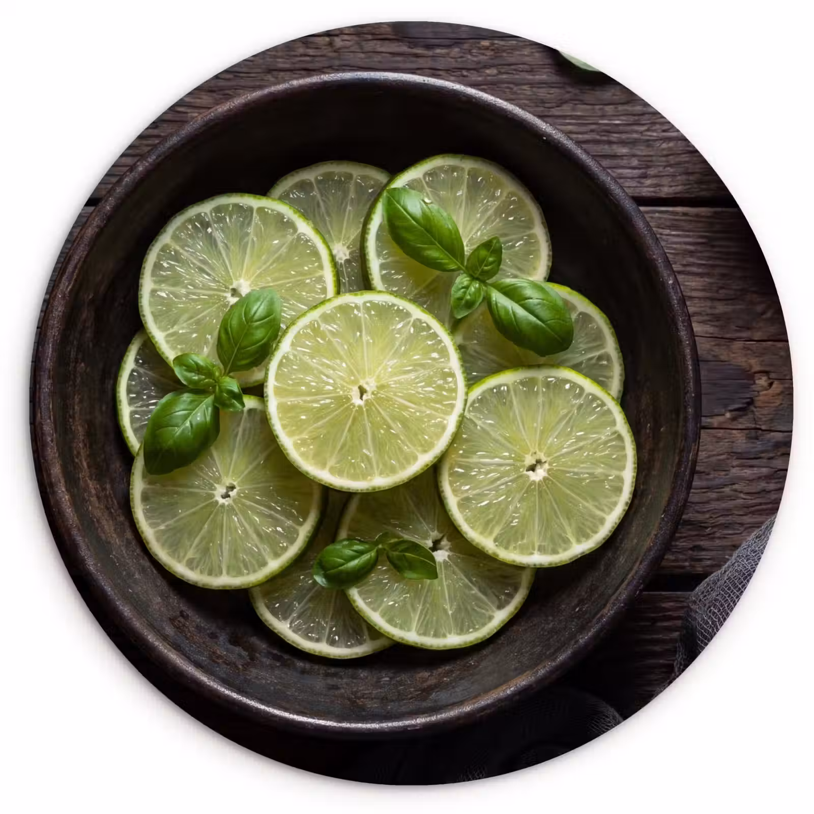 Wandcirkel - Glas - Fruit - Groen - Eten — 1