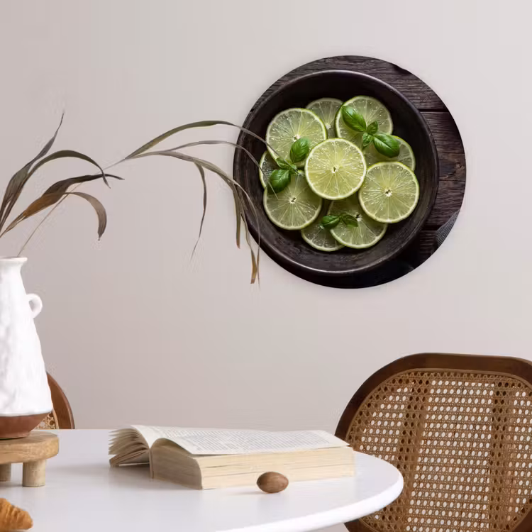 Wandcirkel - Glas - Fruit - Groen - Eten — 4