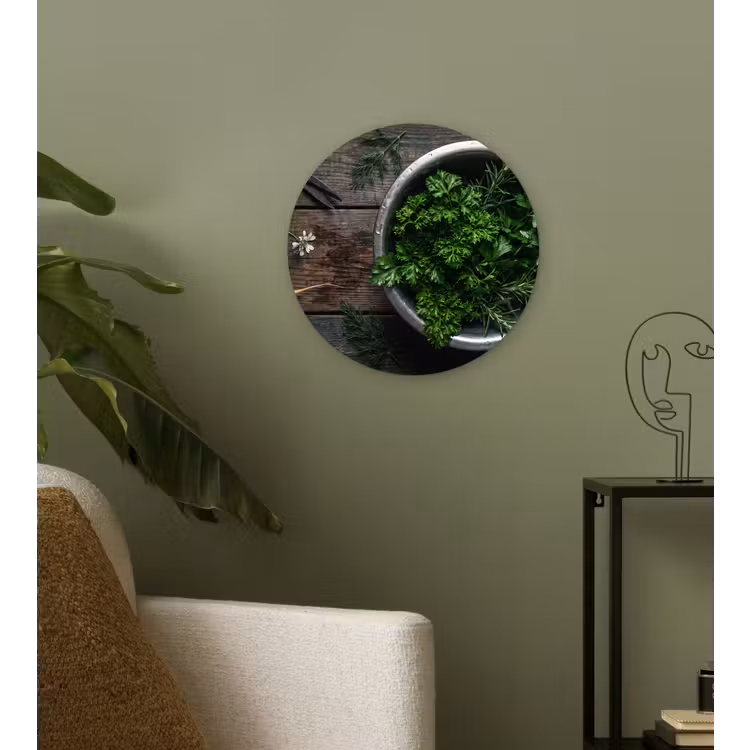 Wandcirkel - Glas - Groenten - Hout - Eten — 3