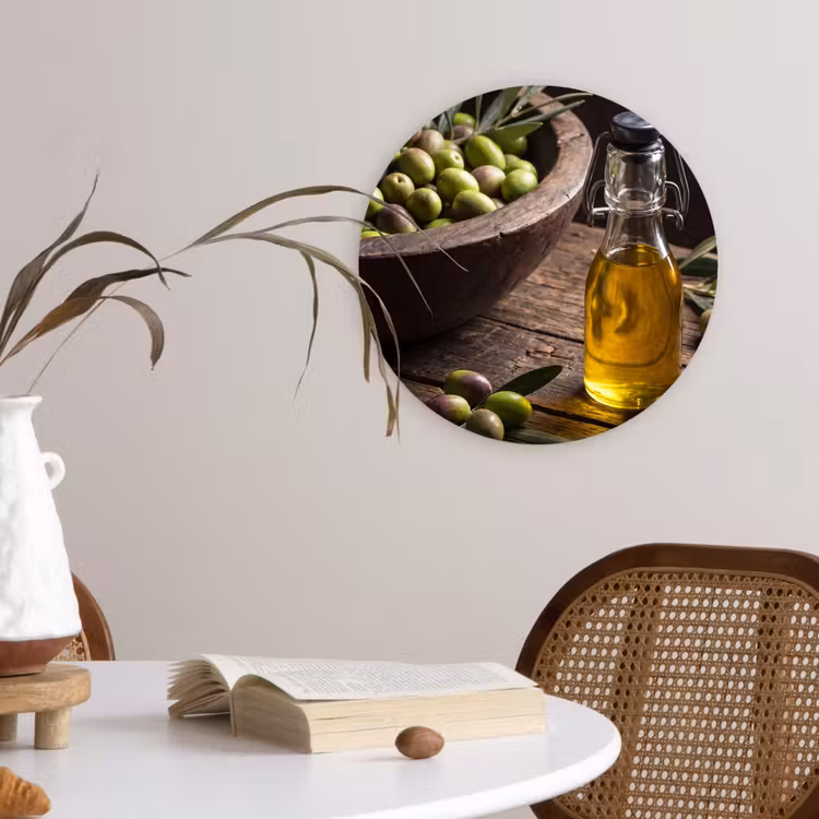 Wandcirkel - Glas - Olijven - Eten - Rustiek — 4