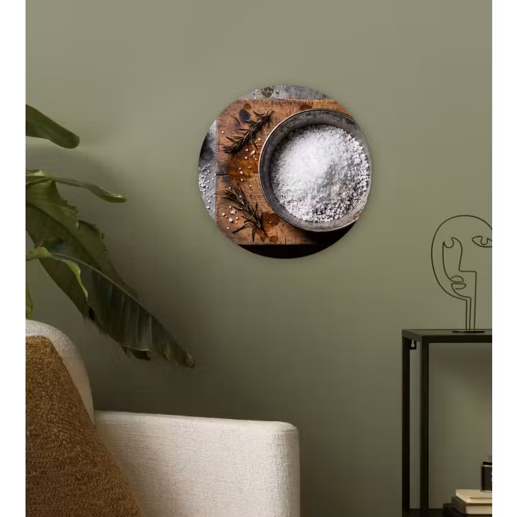 Wandcirkel - Glas - Zout - Keuken - Rustiek — 3