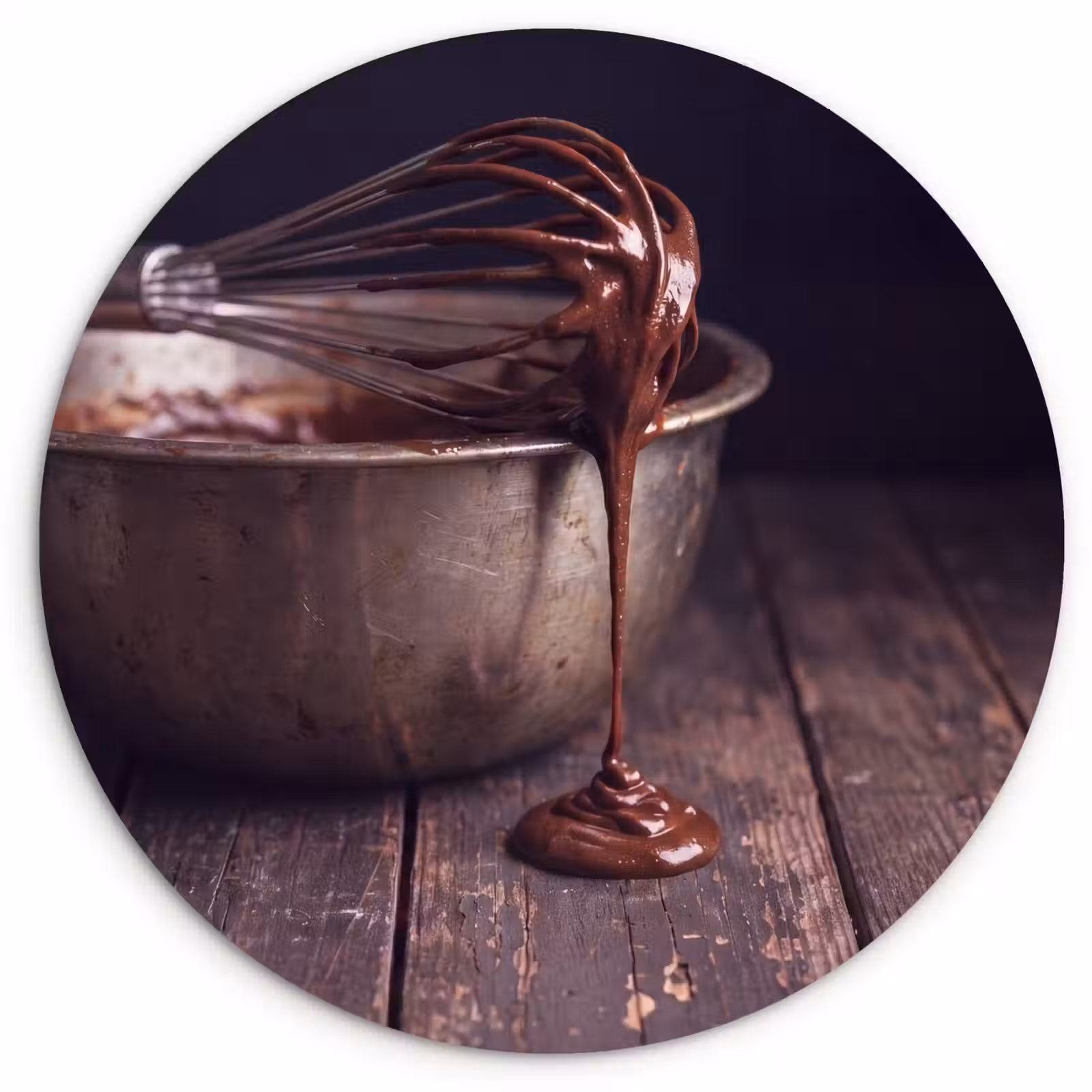 Wandcirkel - Glas - Chocolade - Beslag - Eten — 1