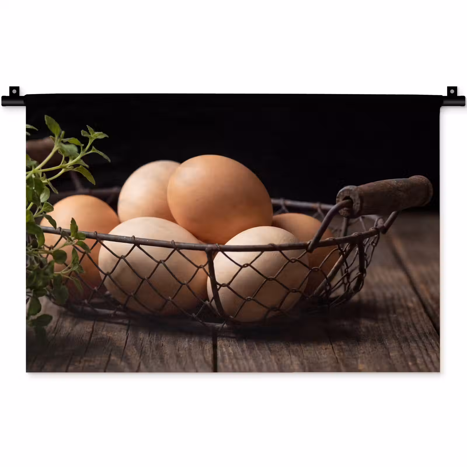 Wandkleed - Eieren - Mand - Eten — 1