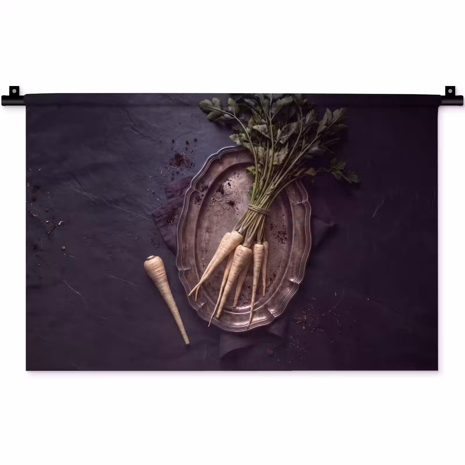 Wandkleed - Groenten - Still-leven - Donker — 1
