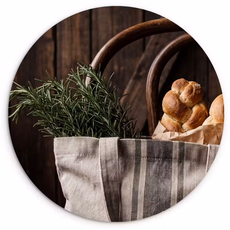 Wandcirkel - Glas - Brood - Kruiden - Eten — 1