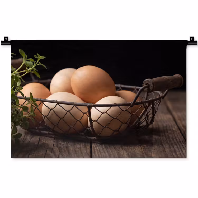 Wandkleed - Eieren - Mand - Eten — 1