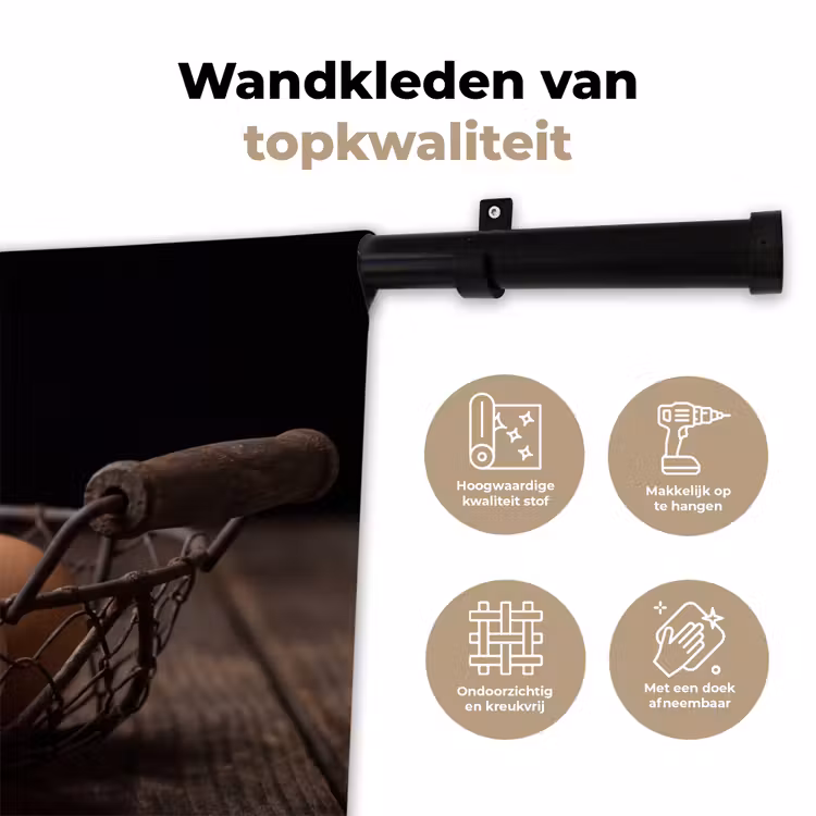 Wandkleed - Eieren - Mand - Eten — 3
