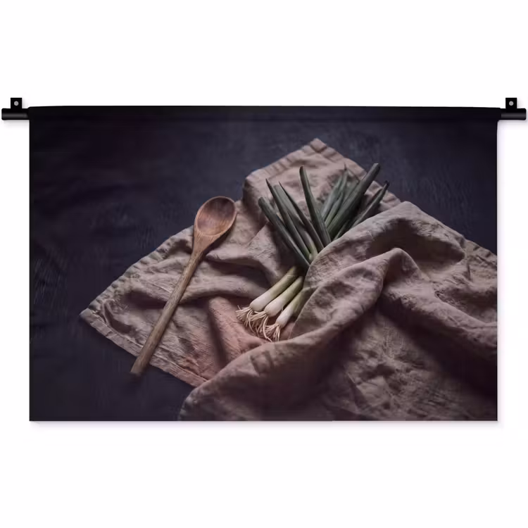 Wandkleed - Eten - Lepel - Rustiek — 1