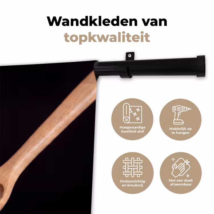 Wandkleed - Eten - Zout - Hout — 3