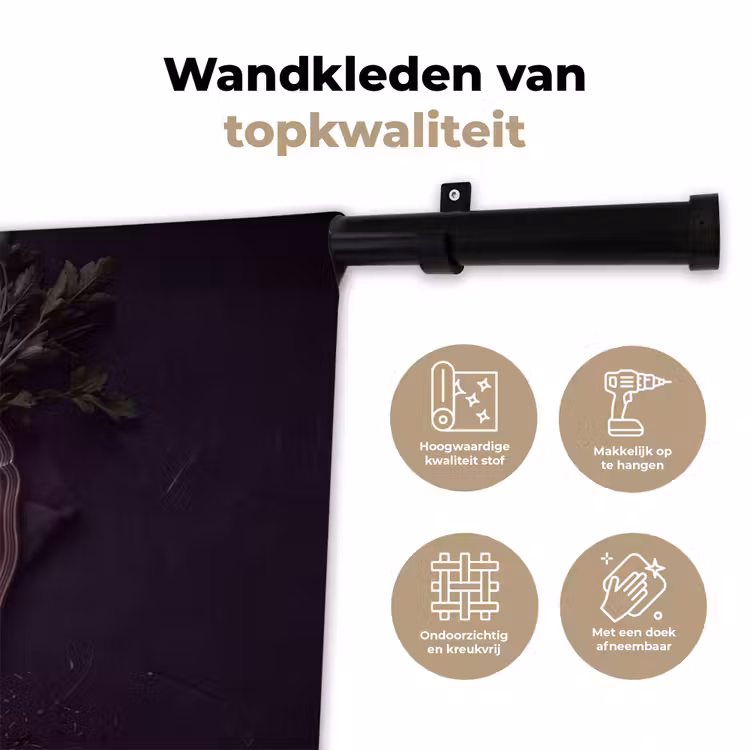 Wandkleed - Groenten - Still-leven - Donker — 3