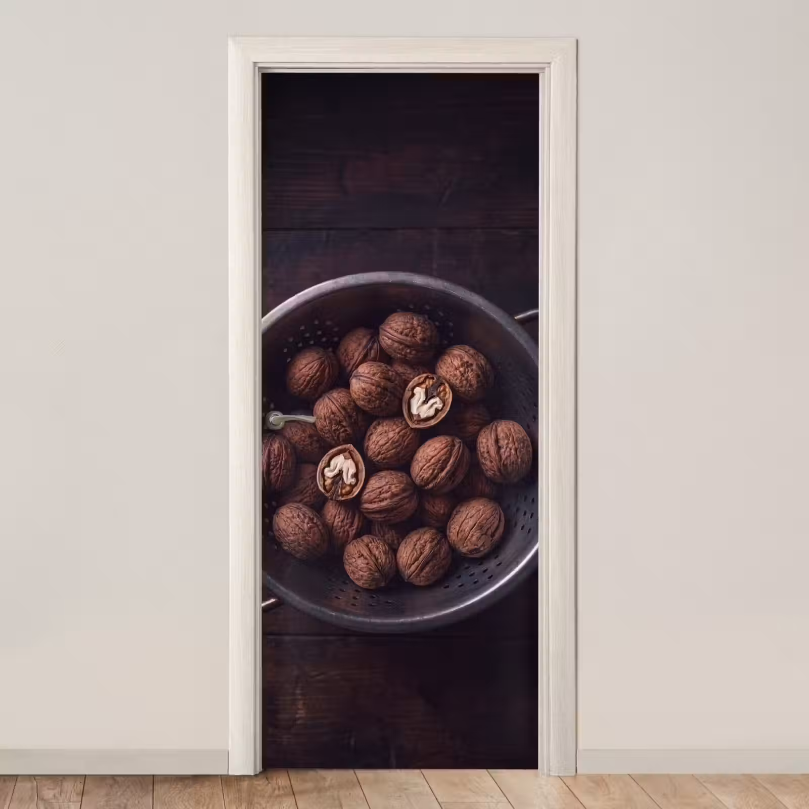 Deursticker - Walnoot - Eten - Donker — 1