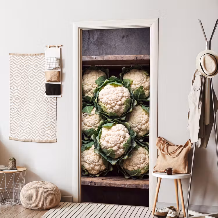 Deursticker - Bloemkool - Houten kist — 8