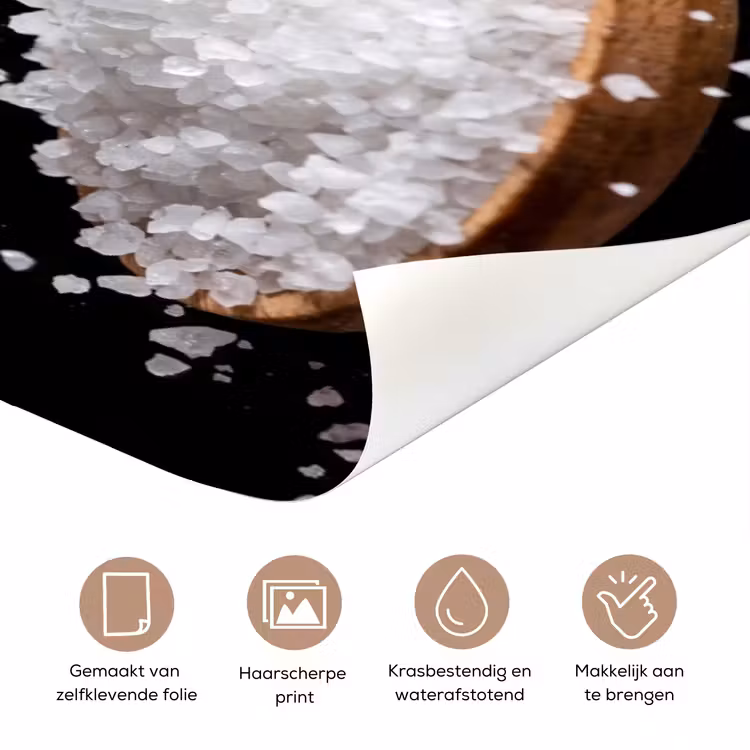 Deursticker - Eten - Zout - Hout — 3
