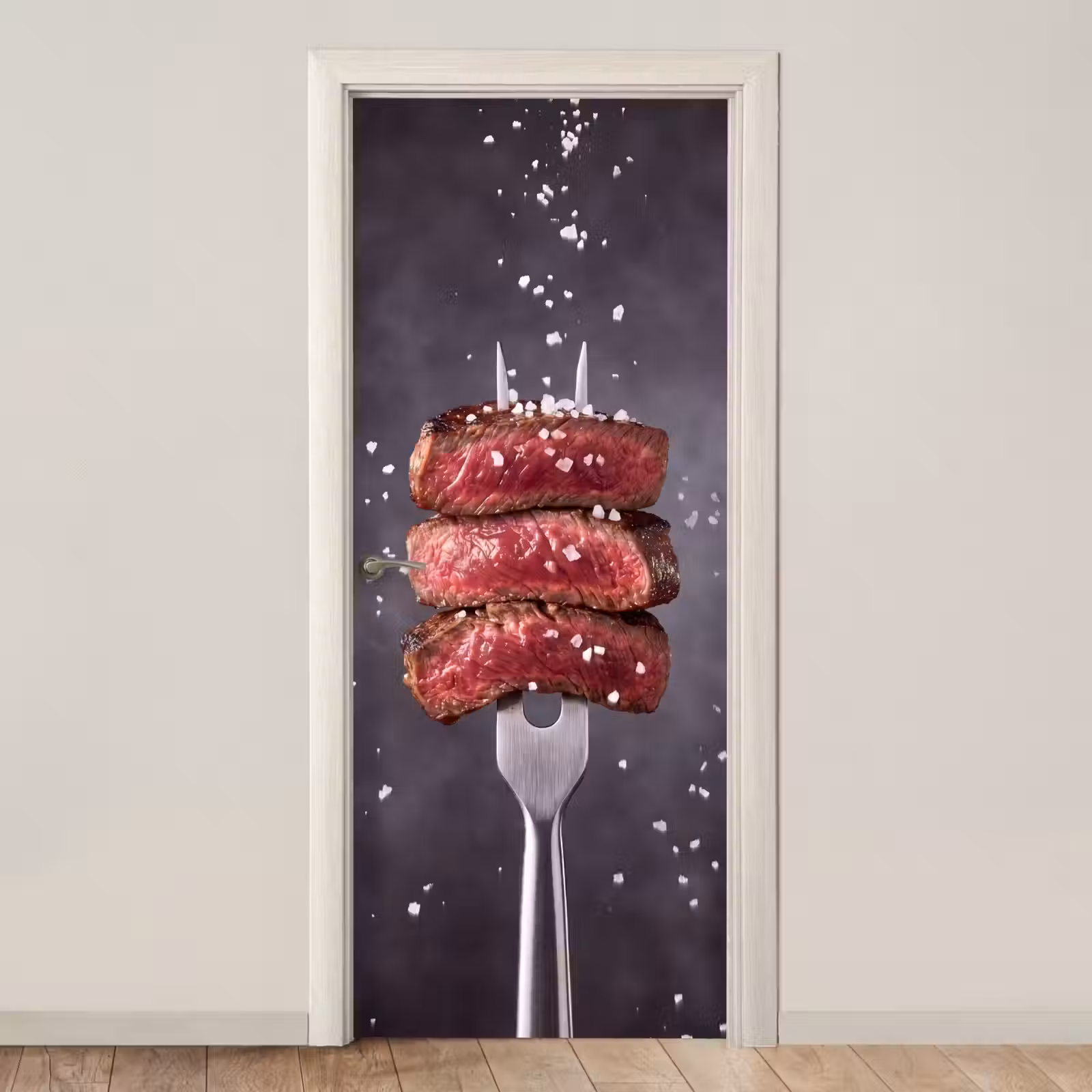 Deursticker - Eten - Vlees - Zout — 1