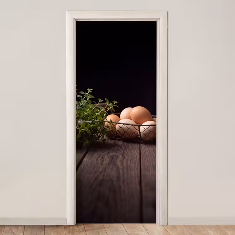 Deursticker - Eieren - Mand - Eten — 1