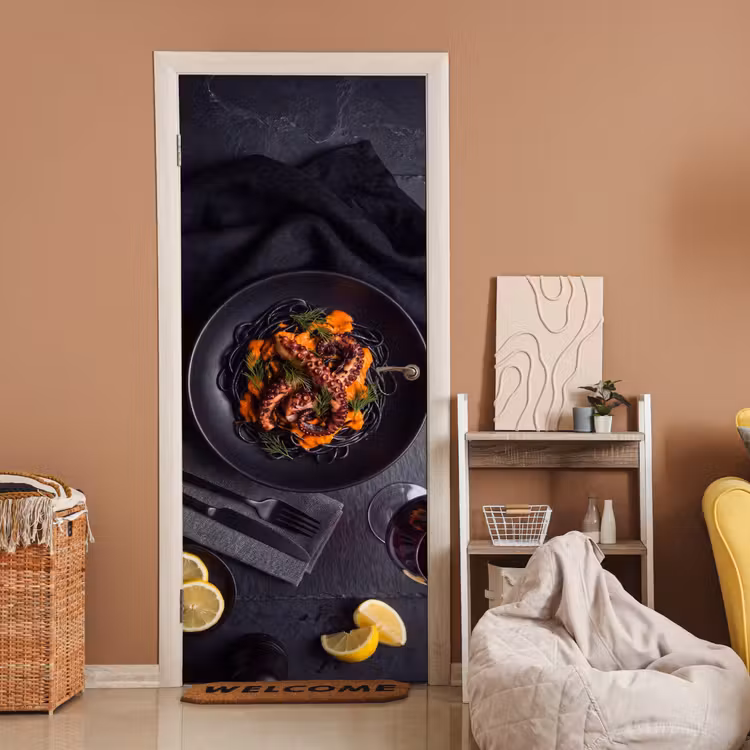 Deursticker - Eten - Octopus - Modern — 2