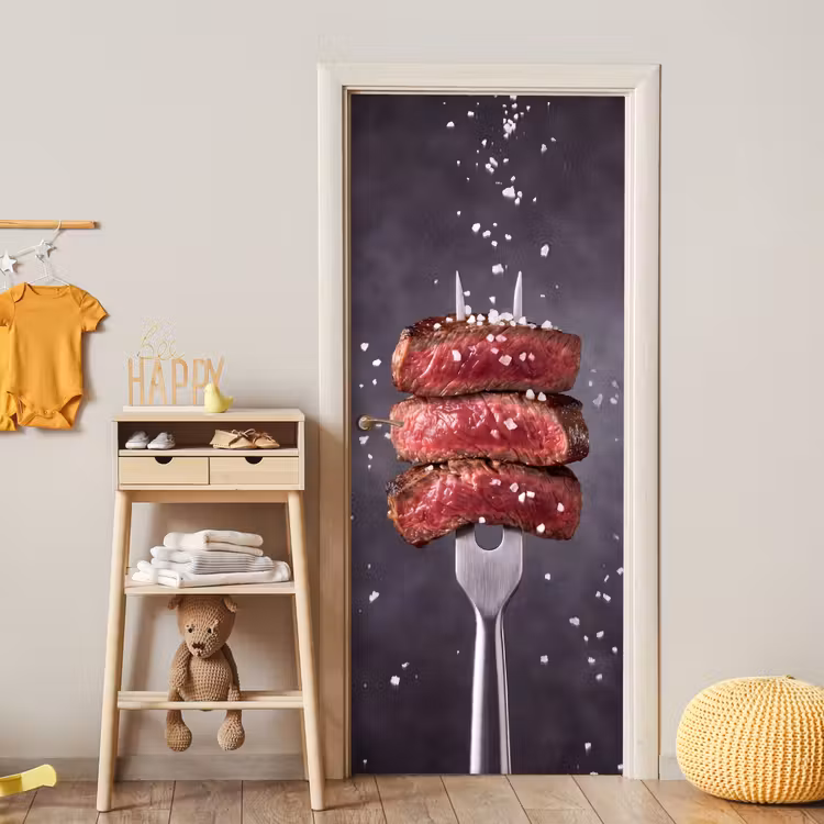 Deursticker - Eten - Vlees - Zout — 6