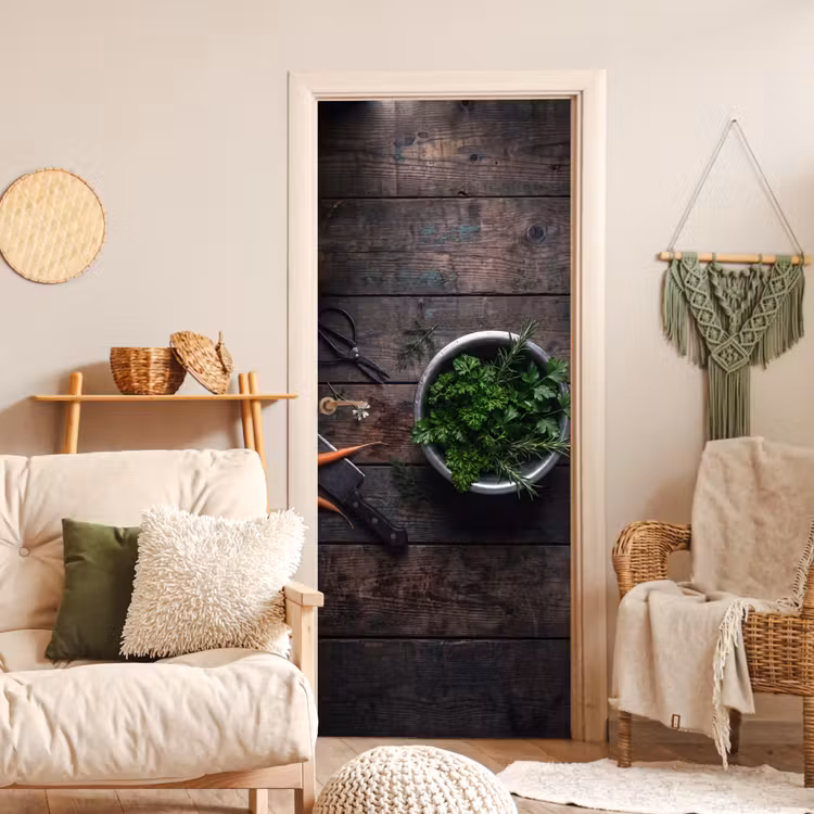 Deursticker - Groenten - Hout - Eten — 4