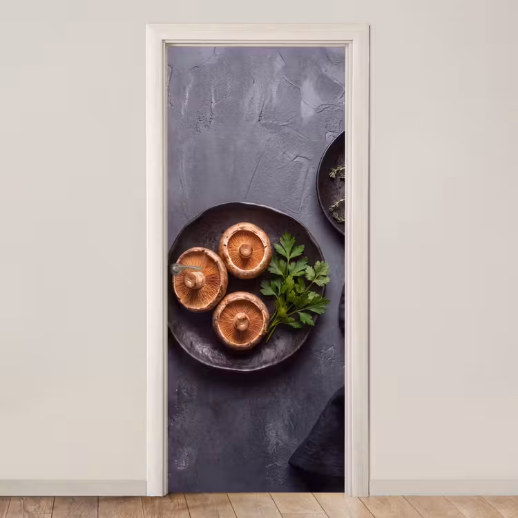 Deursticker - Paddestoelen - Kruiden - Eten — 1