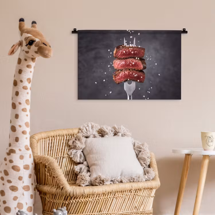 Wandkleed - Eten - Vlees - Zout — 5