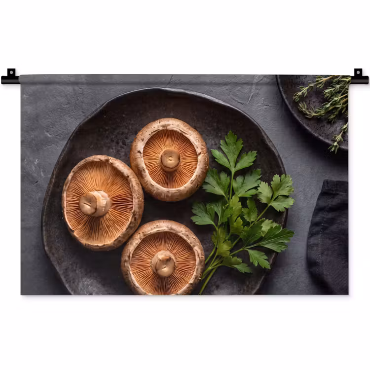 Wandkleed - Paddestoelen - Kruiden - Eten — 1
