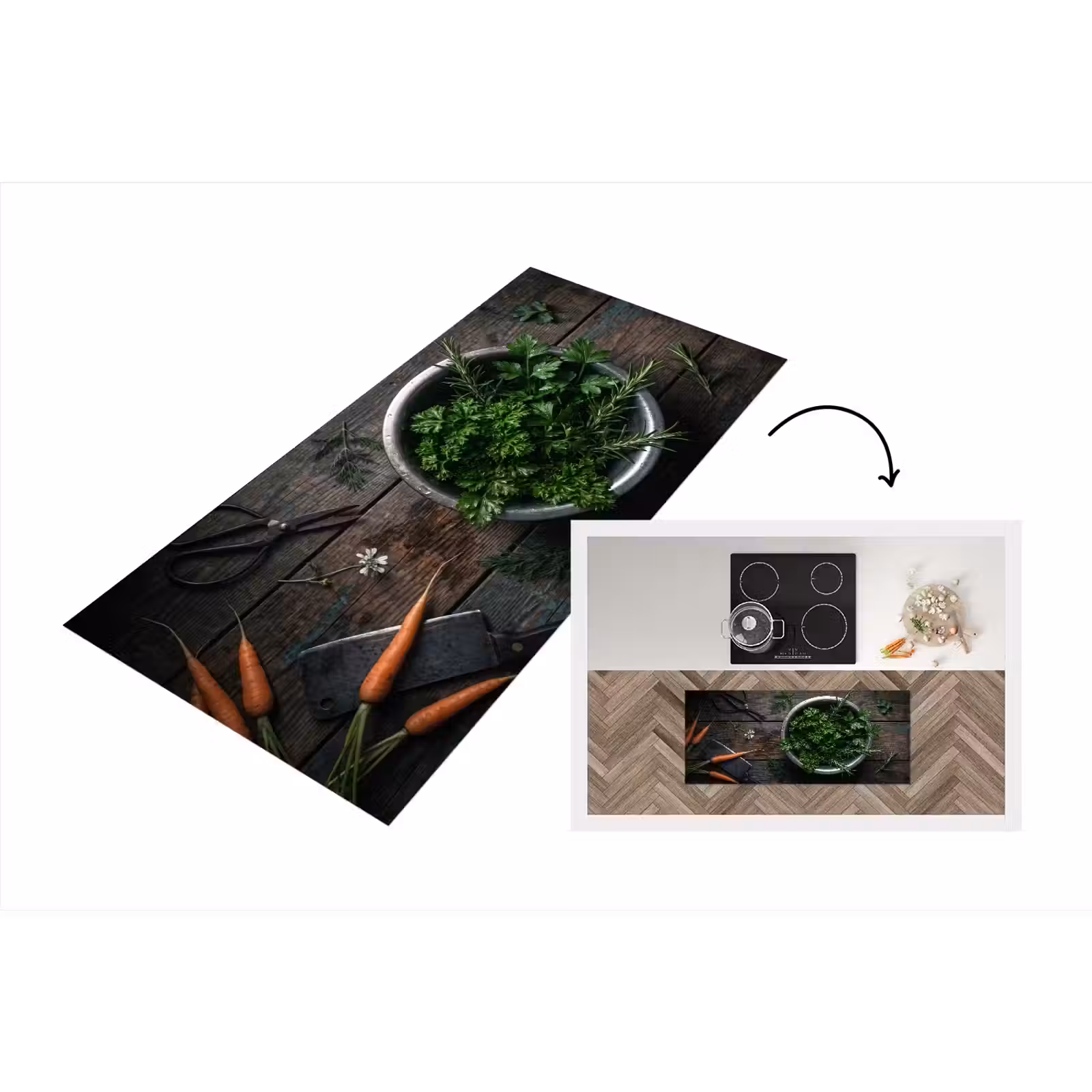 Keukenloper - Groenten - Hout - Eten — 1