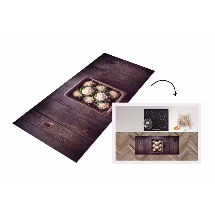 Keukenloper - Bloemkool - Houten kist — 1