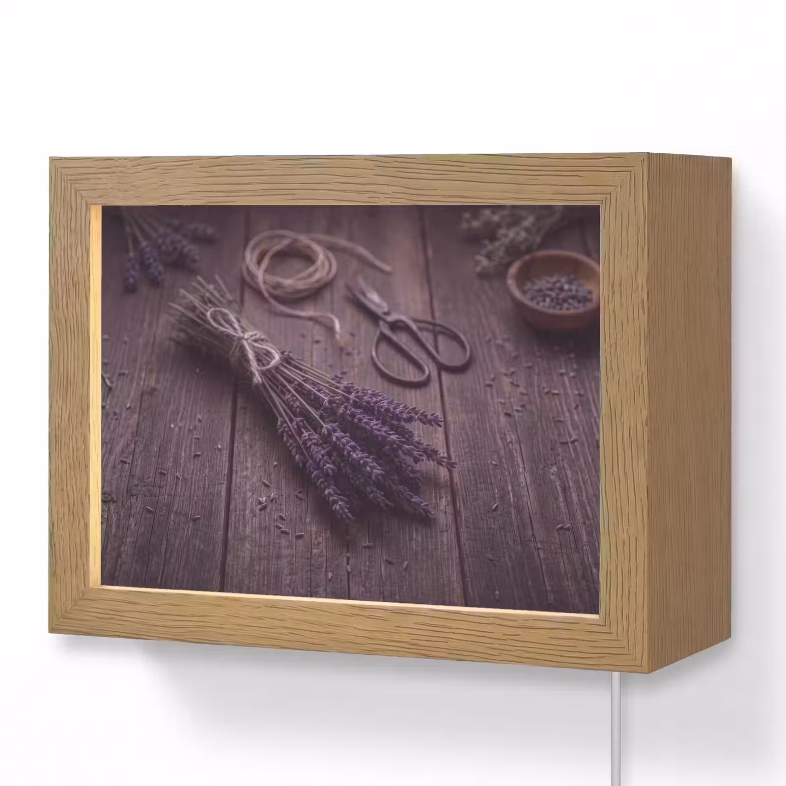 Lightbox - Wandlamp - Bloemen - Rustiek - Paars — 1
