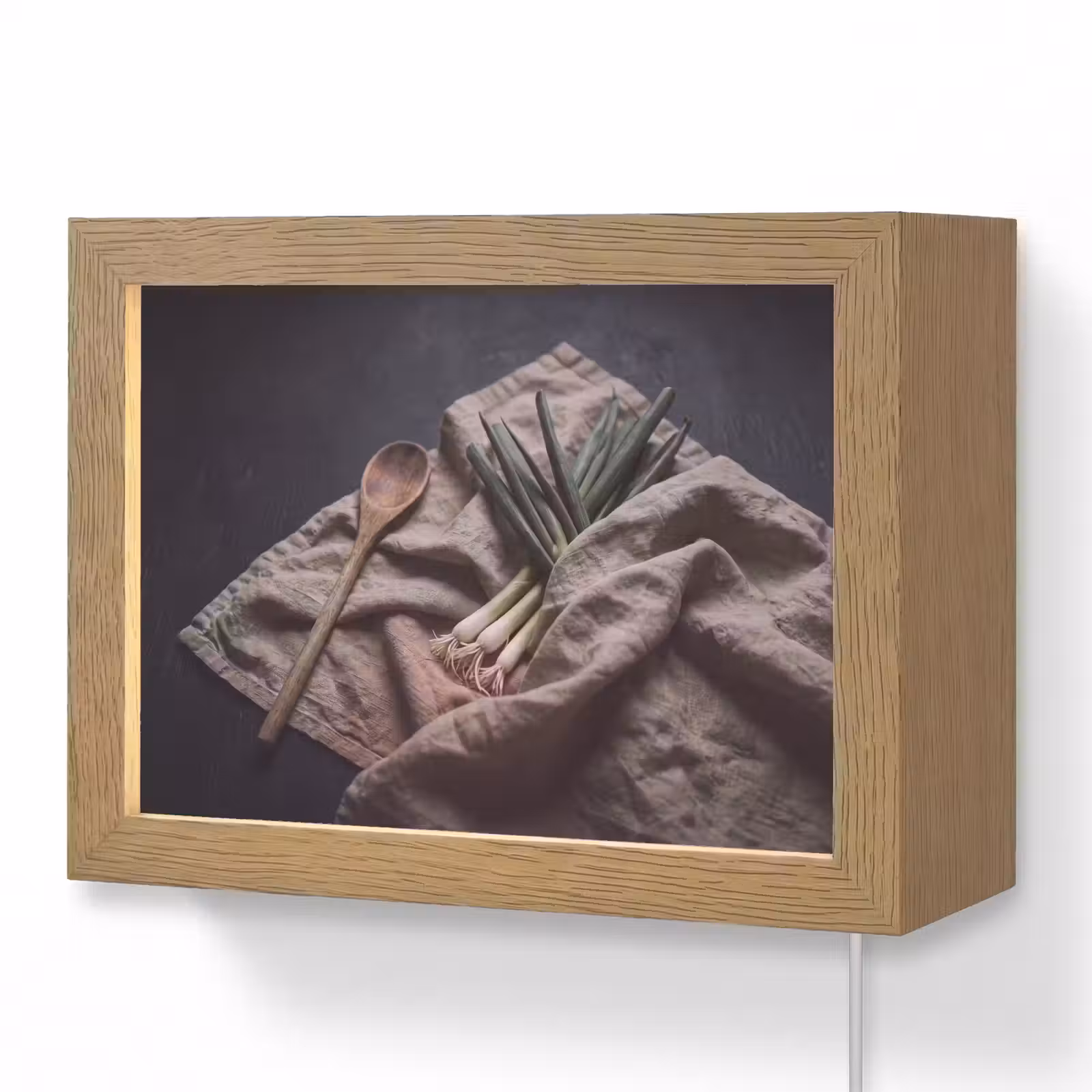 Lightbox - Wandlamp - Eten - Lepel - Rustiek — 1