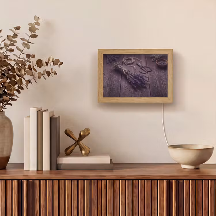Lightbox - Wandlamp - Bloemen - Rustiek - Paars — 4