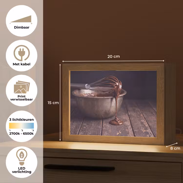Lightbox - Wandlamp - Chocolade - Beslag - Eten — 9