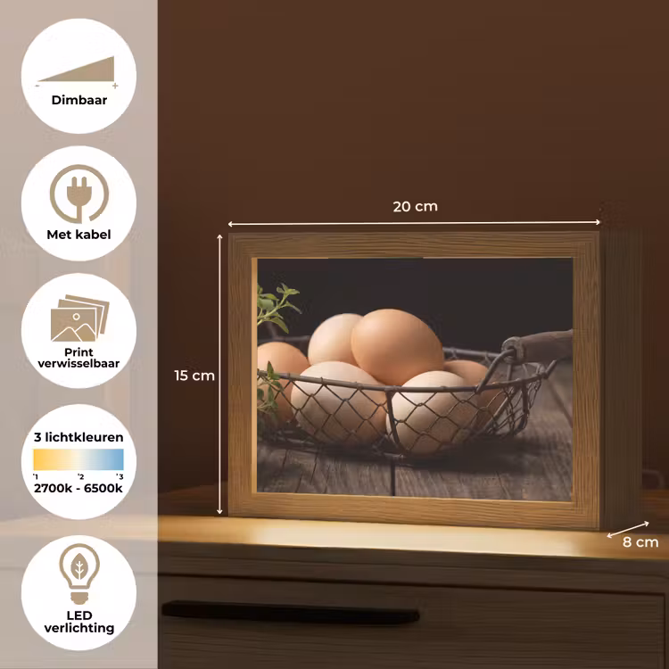 Lightbox - Wandlamp - Eieren - Mand - Eten — 9
