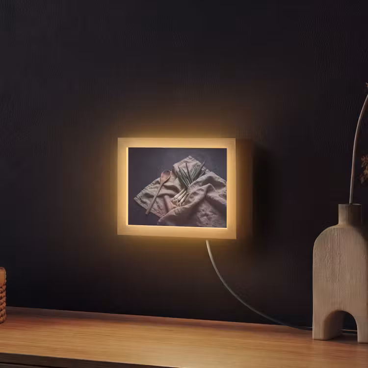 Lightbox - Wandlamp - Eten - Lepel - Rustiek — 2