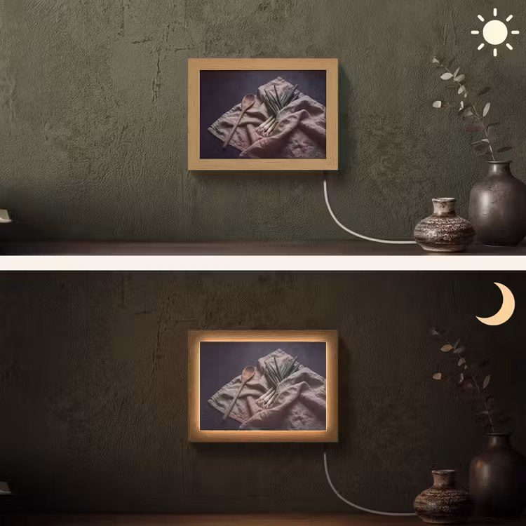 Lightbox - Wandlamp - Eten - Lepel - Rustiek — 3