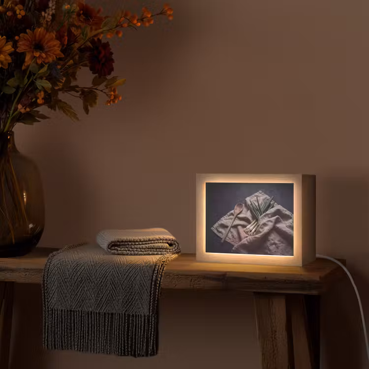 Lightbox - Wandlamp - Eten - Lepel - Rustiek — 5