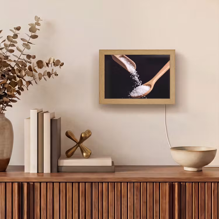 Lightbox - Wandlamp - Eten - Zout - Hout — 4