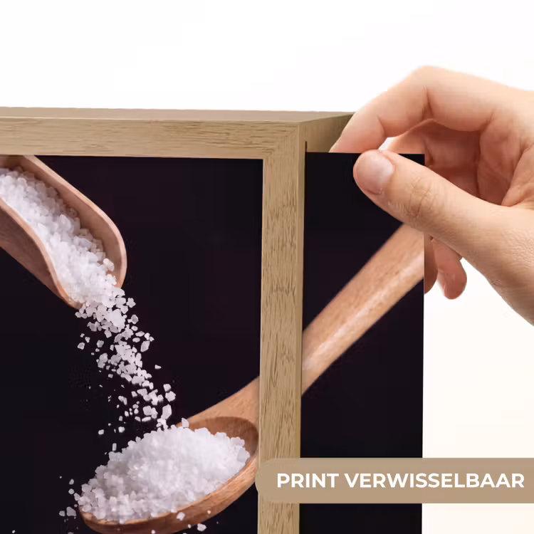 Lightbox - Wandlamp - Eten - Zout - Hout — 6
