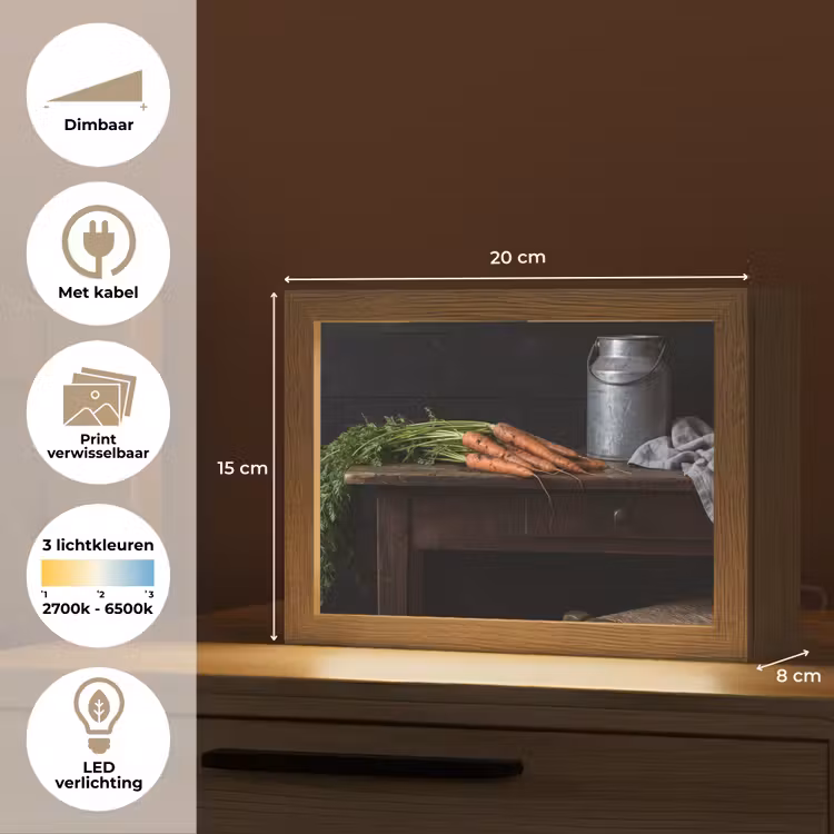 Lightbox - Wandlamp - Groenten - Rustiek - Stilleven — 9