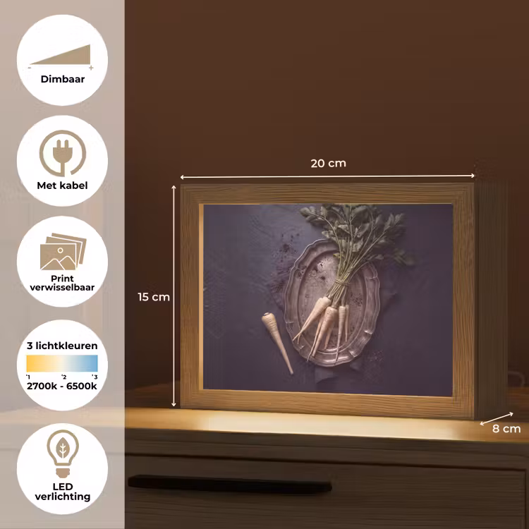 Lightbox - Wandlamp - Groenten - Still-leven - Donker — 9