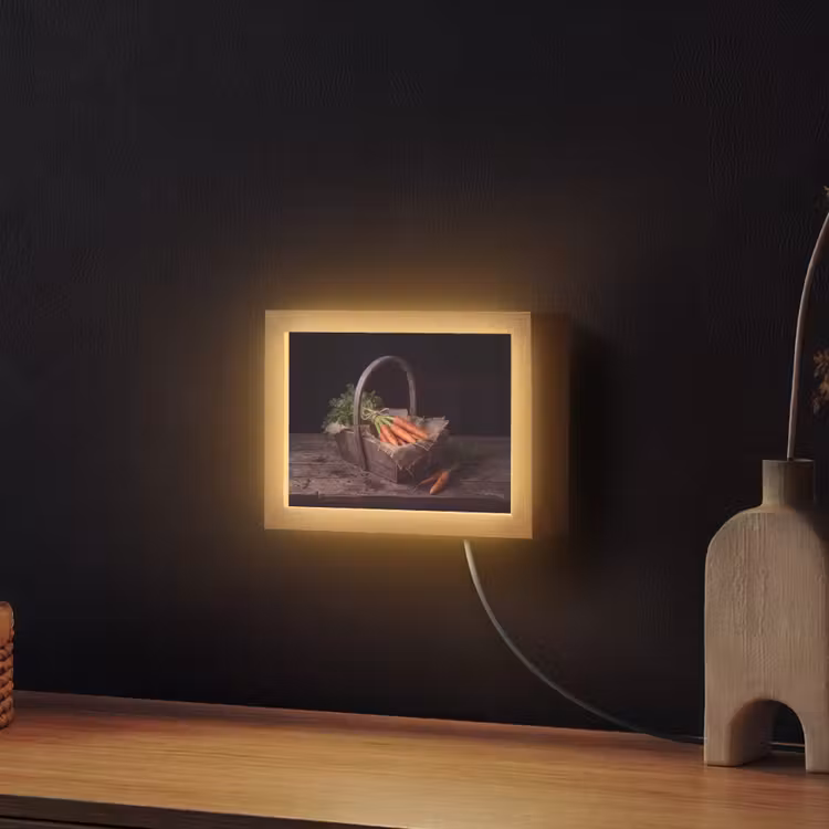 Lightbox - Wandlamp - Wortels - Mand - Eten — 2