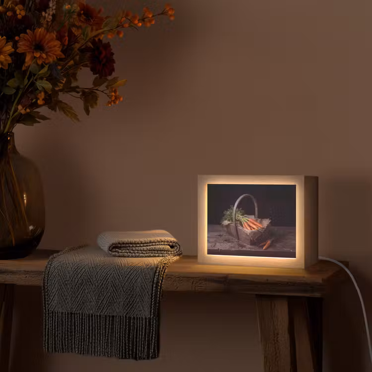 Lightbox - Wandlamp - Wortels - Mand - Eten — 5