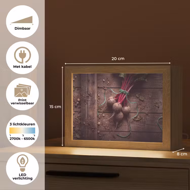 Lightbox - Wandlamp - Groente - Bieten - Rustiek — 9