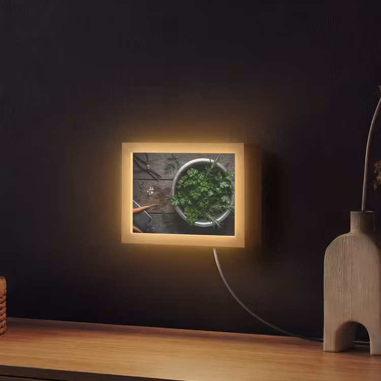 Lightbox - Wandlamp - Groenten - Hout - Eten — 2