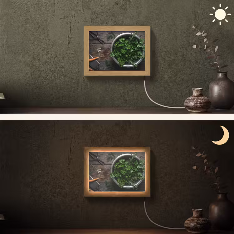 Lightbox - Wandlamp - Groenten - Hout - Eten — 3